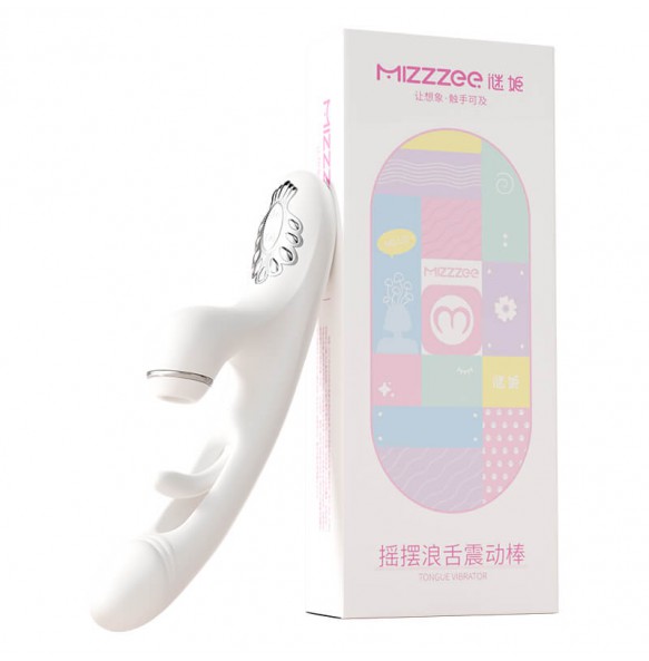 MizzZee - Swing Heating Sucking Slapping Tongue Vibration Wand (Chargeable - White)